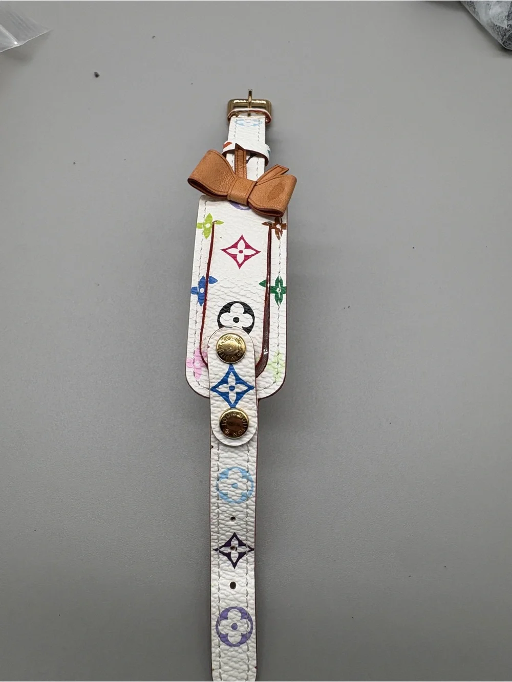 Louis Vuitton M92594 Multicolore Porte Adresse Bracelet White Murakami